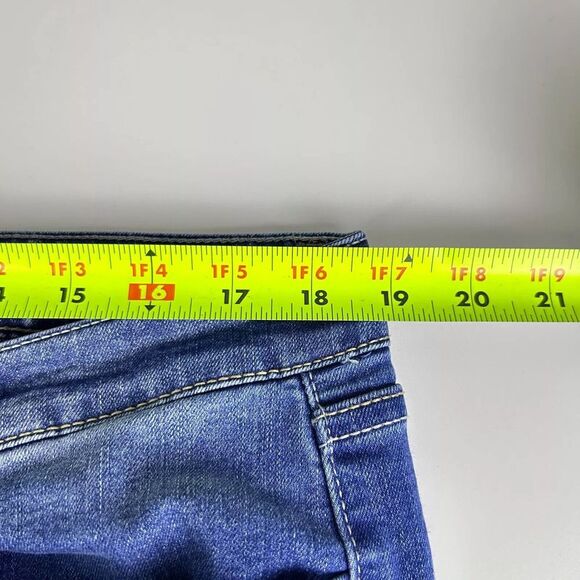 Vintage America Medium Wash Zip Fly Boho Straight Denim Casual Jeans‎ Size 16/33 - Picture 8 of 11